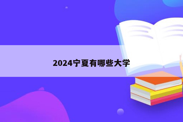 2024宁夏有哪些大学