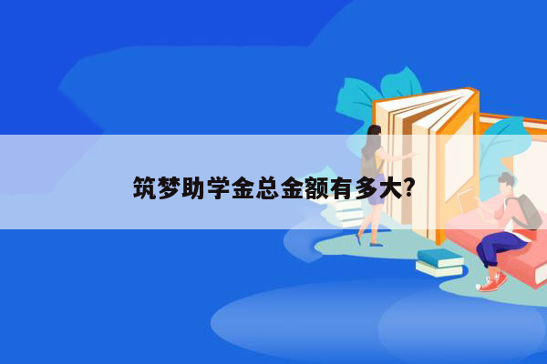 筑梦助学金总金额有多大?