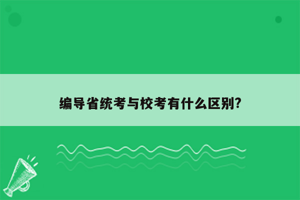 编导省统考与校考有什么区别?