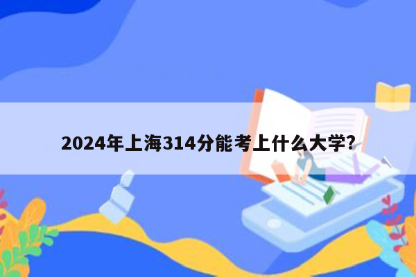 2024年上海314分能考上什么大学?