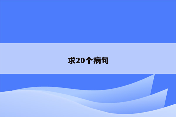 求20个病句