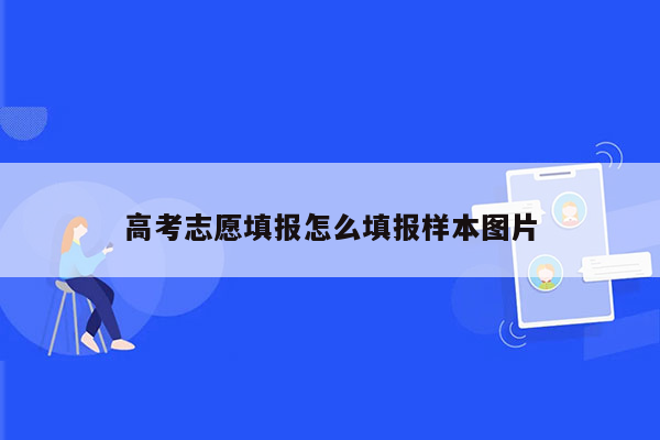 高考志愿填报怎么填报样本图片