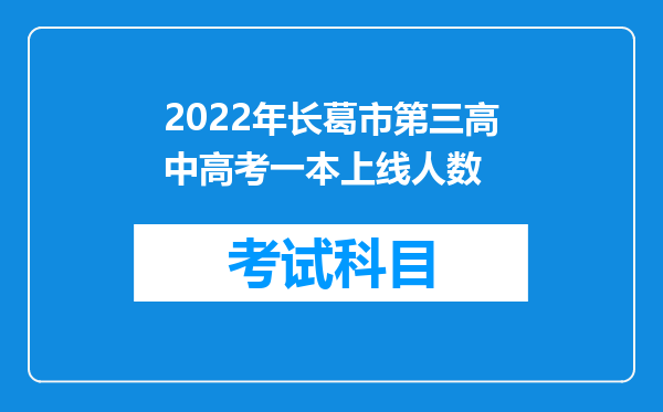 2022年长葛市第三高中高考一本上线人数