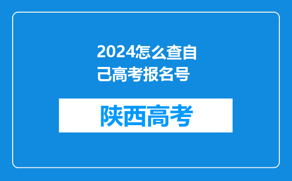 2024怎么查自己高考报名号