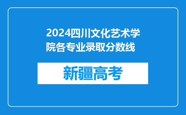 2024四川文化艺术学院各专业录取分数线