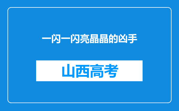 一闪一闪亮晶晶的凶手