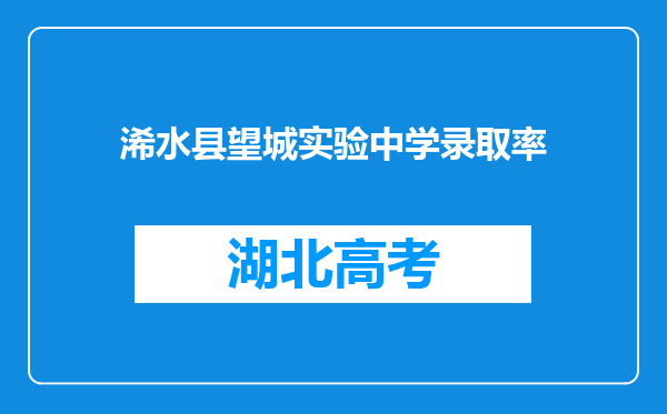 浠水县望城实验中学录取率