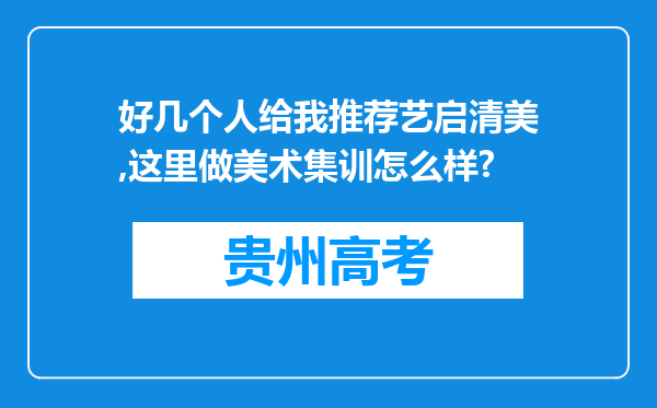 好几个人给我推荐艺启清美,这里做美术集训怎么样?