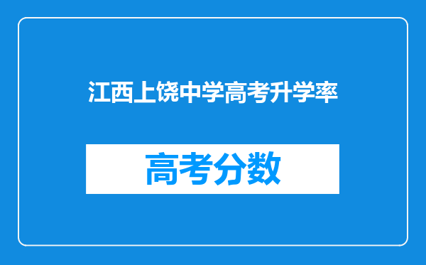 江西上饶中学高考升学率