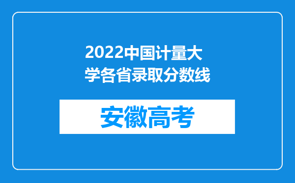 2022中国计量大学各省录取分数线