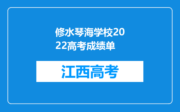 修水琴海学校2022高考成绩单