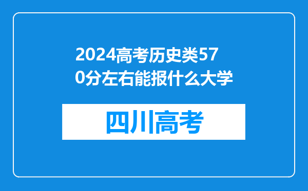 2024高考历史类570分左右能报什么大学