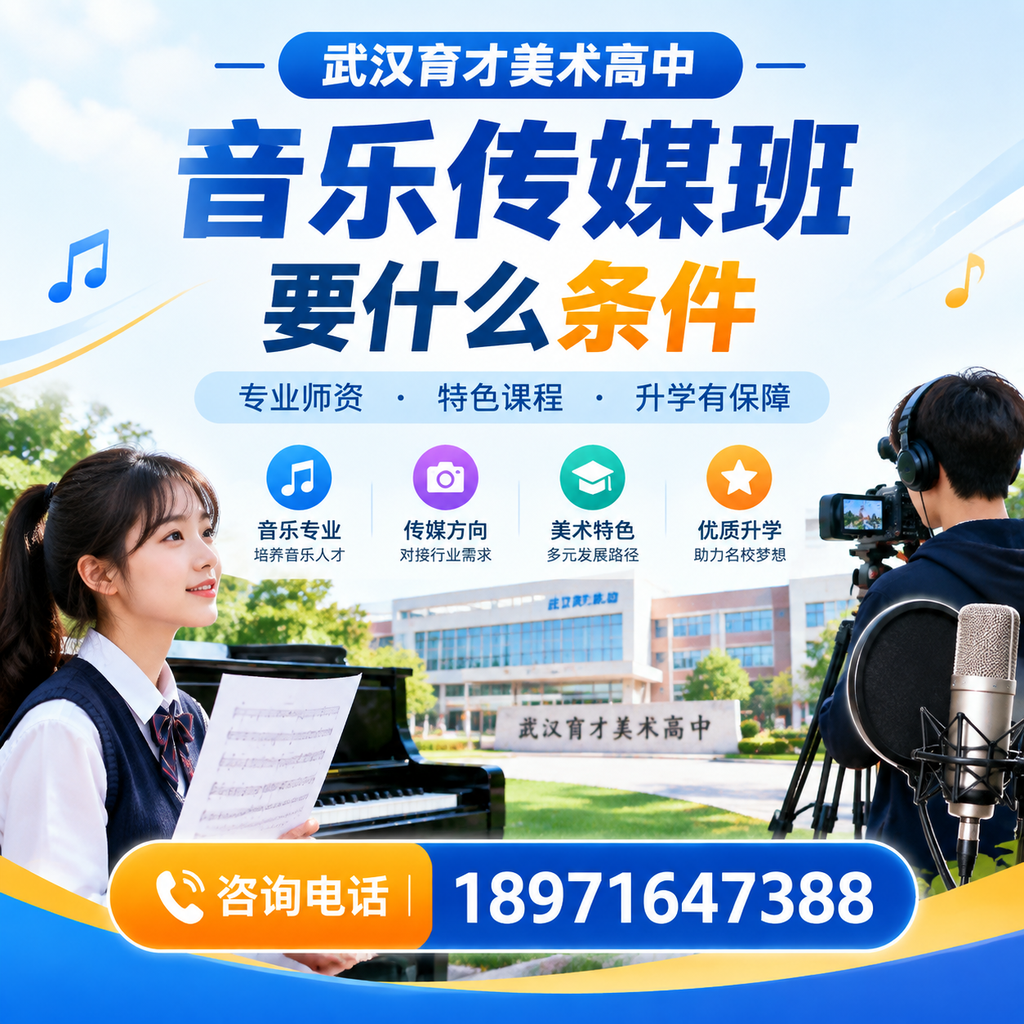 了解武汉育才美术高中音乐传媒班条件,助力艺术梦想实现