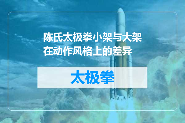 陈氏太极拳小架与大架在动作风格上的差异