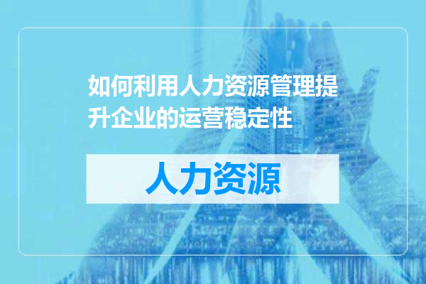 如何利用人力资源管理提升企业的运营稳定性