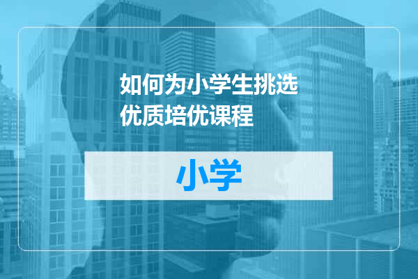 如何为小学生挑选优质培优课程