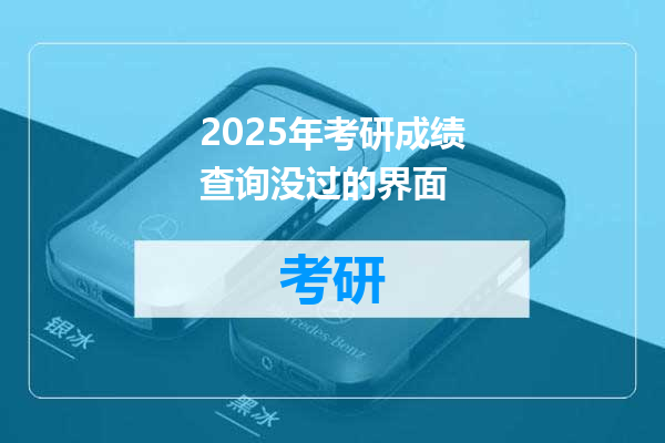 2025年考研成绩查询没过的界面