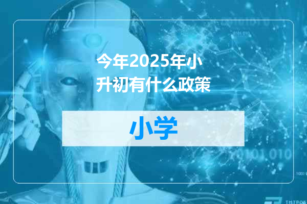今年2025年小升初有什么政策