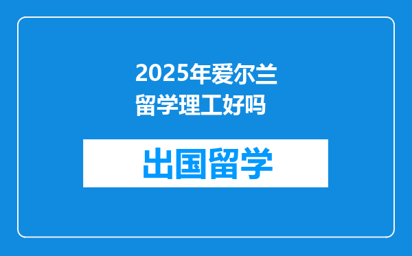 2025年爱尔兰留学理工好吗