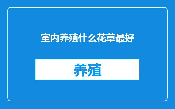 室内养殖什么花草最好