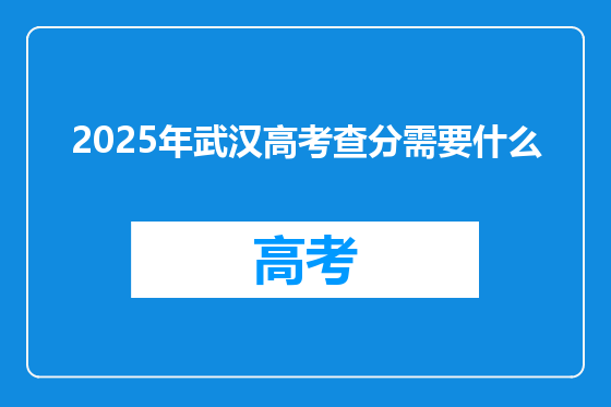 2025年武汉高考查分需要什么