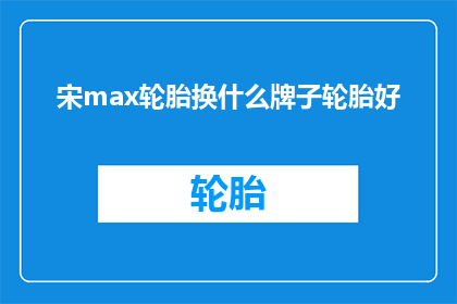 宋max轮胎换什么牌子轮胎好