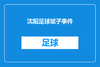 沈阳足球斌子事件(沈阳足球斌子事件：为何球场上的争议成为公众热议焦点？)