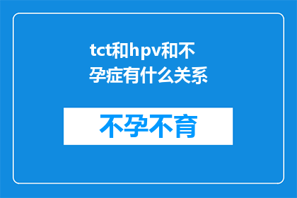 tct和hpv和不孕症有什么关系(探讨tct检测与hpv病毒之间的关联，以及它们如何影响不孕症的成因和治疗)